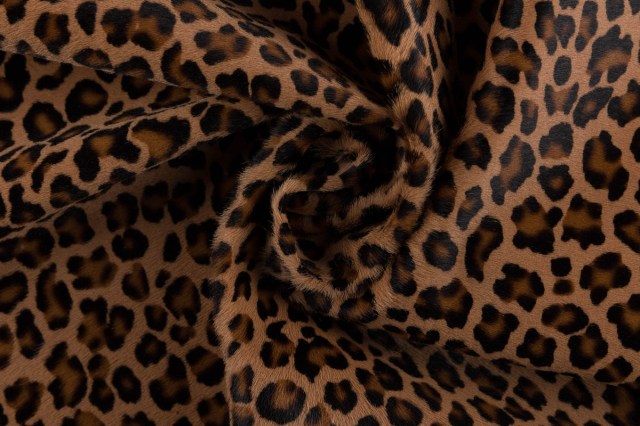 Babycalf stampa leopard costa naturale serigrafia 